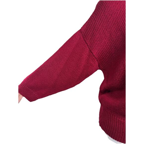 Tumbleweeds Women's Sweater Pullover 3/4 Sleeves 1 pocket Dk Red Sz L Classic - Picture 4 of 15